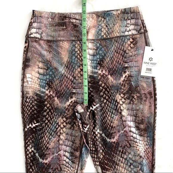 Nine West Active Capri Snakeskin Print Leggings - Picture 6 of 14